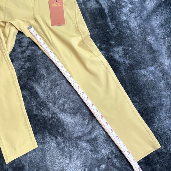 Girlfriend Collective sport legging High rise SZ small yellow activewear gym new - Picture 4 of 11